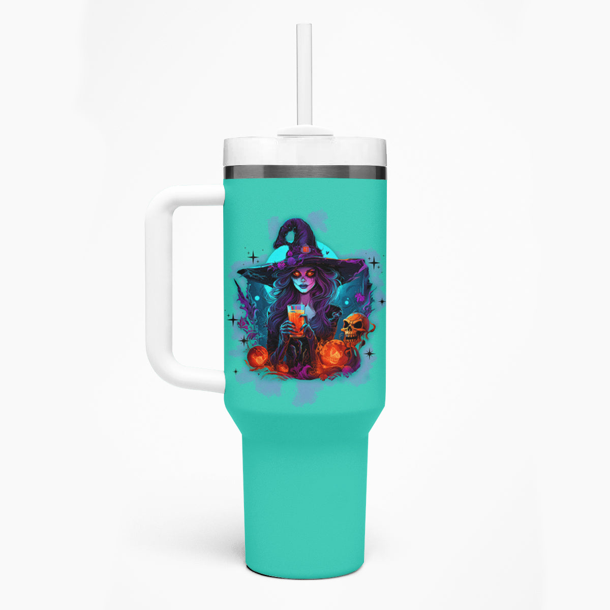 Hocus Pocus Time Witches Halloween Tumbler With Handle - Wonder Print Shop