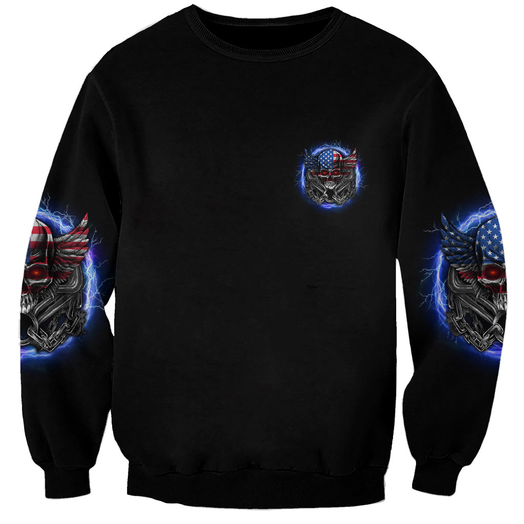 If I'm Too Quiet And Smiling America Skull Wings Sweatshirt - Wonder Print Shop