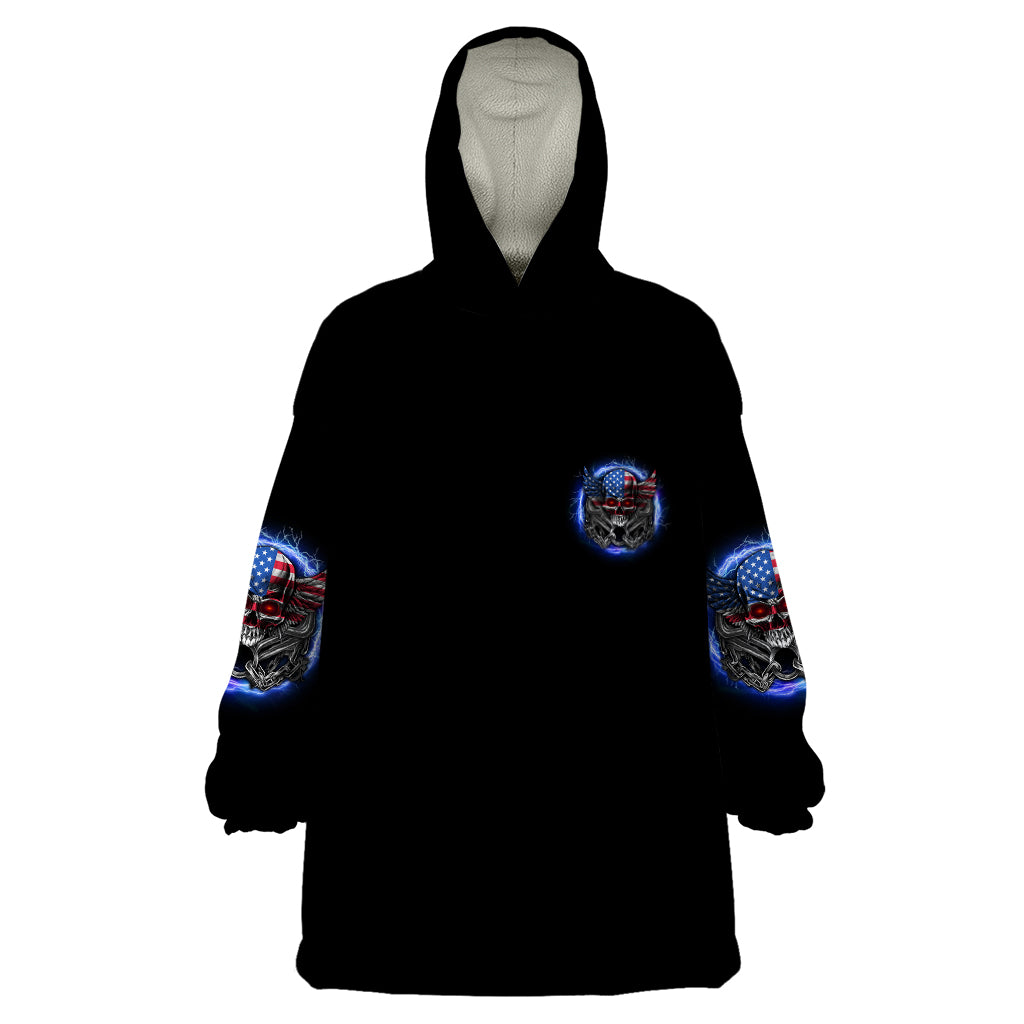 If I'm Too Quiet And Smiling America Skull Wings Wearable Blanket Hoodie - Wonder Print Shop