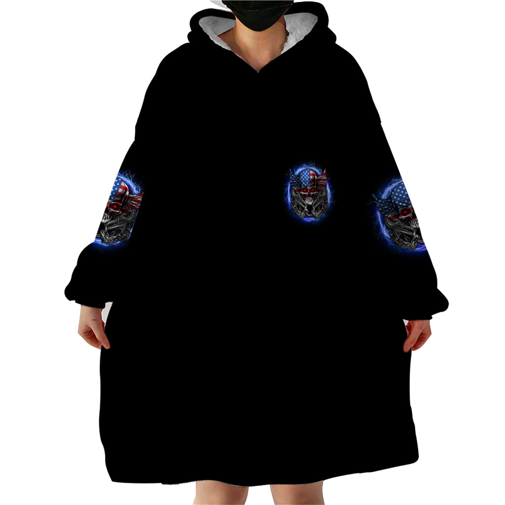 If I'm Too Quiet And Smiling America Skull Wings Wearable Blanket Hoodie - Wonder Print Shop