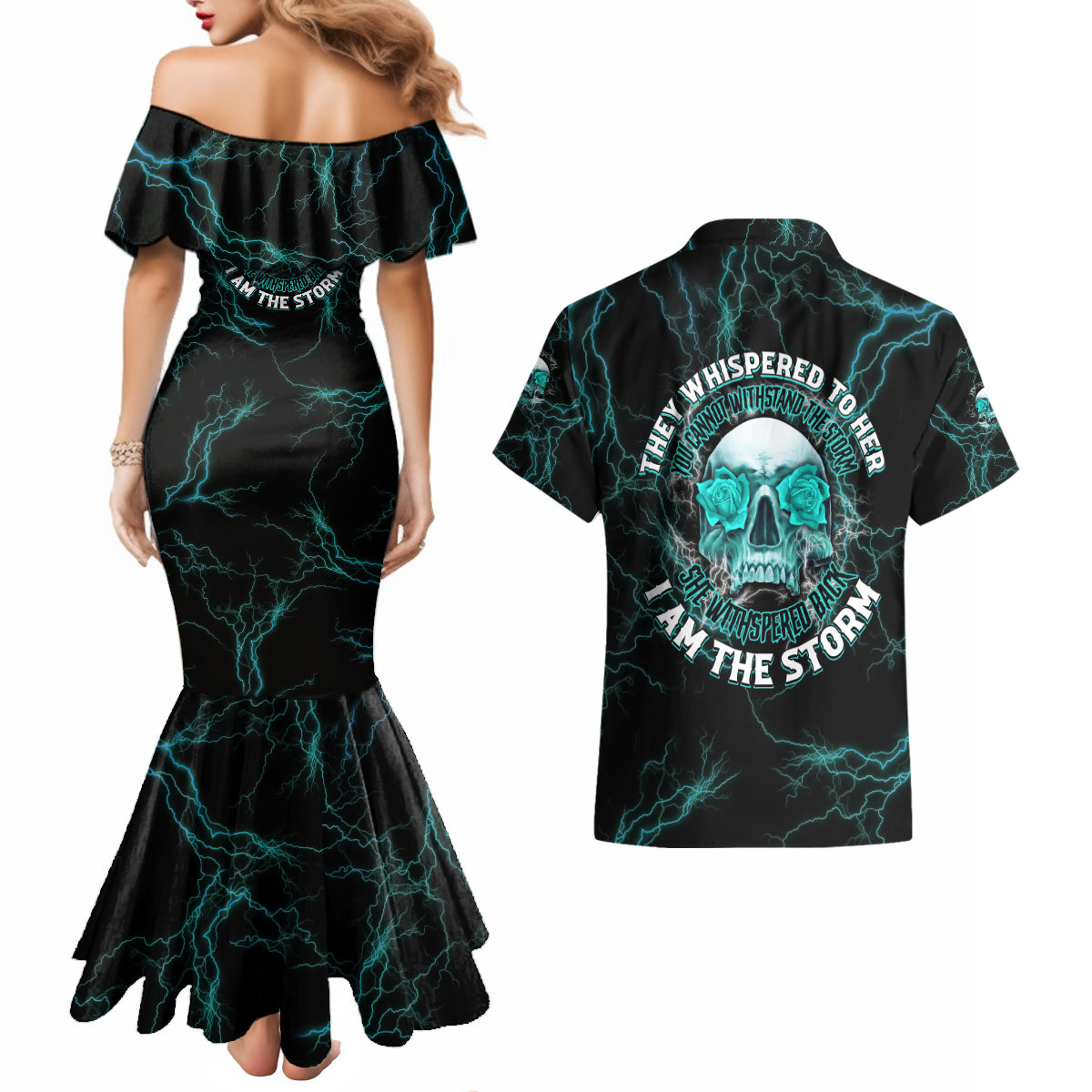 If You Are Shocked By What I Say Couples Matching Mermaid Dress and Hawaiian Shirt - Wonder Print Shop