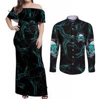 If You Are Shocked By What I Say Couples Matching Off Shoulder Maxi Dress and Long Sleeve Button Shirt - Wonder Print Shop