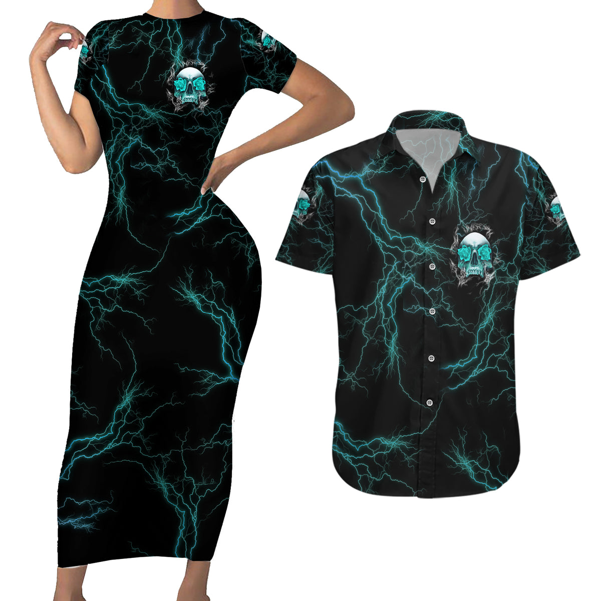 If You Are Shocked By What I Say Couples Matching Short Sleeve Bodycon Dress and Hawaiian Shirt - Wonder Print Shop