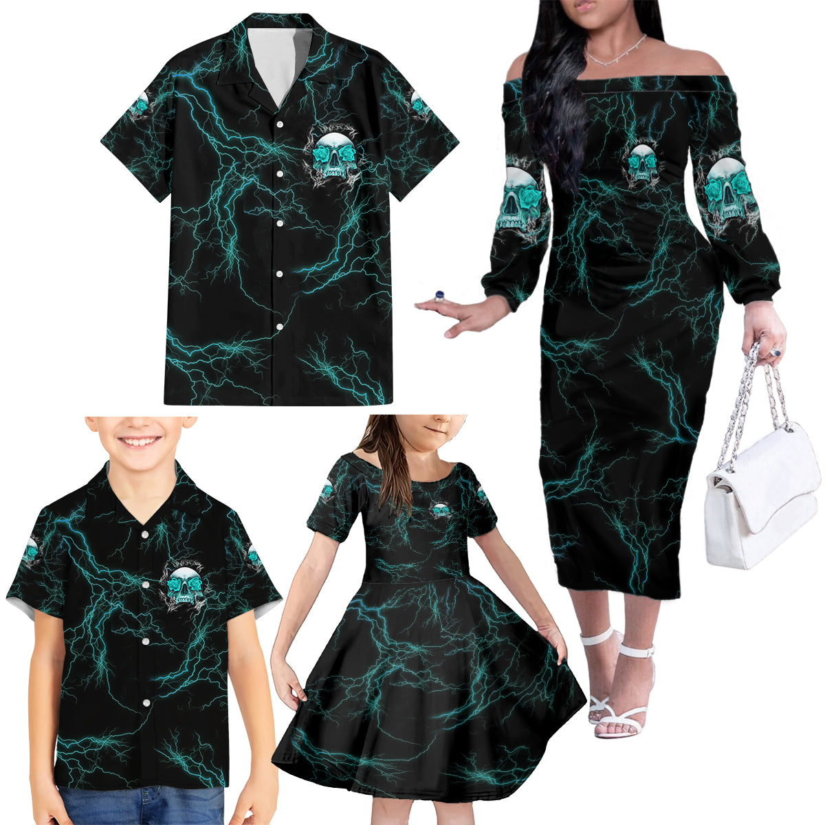 If You Are Shocked By What I Say Family Matching Off Shoulder Long Sleeve Dress and Hawaiian Shirt - Wonder Print Shop
