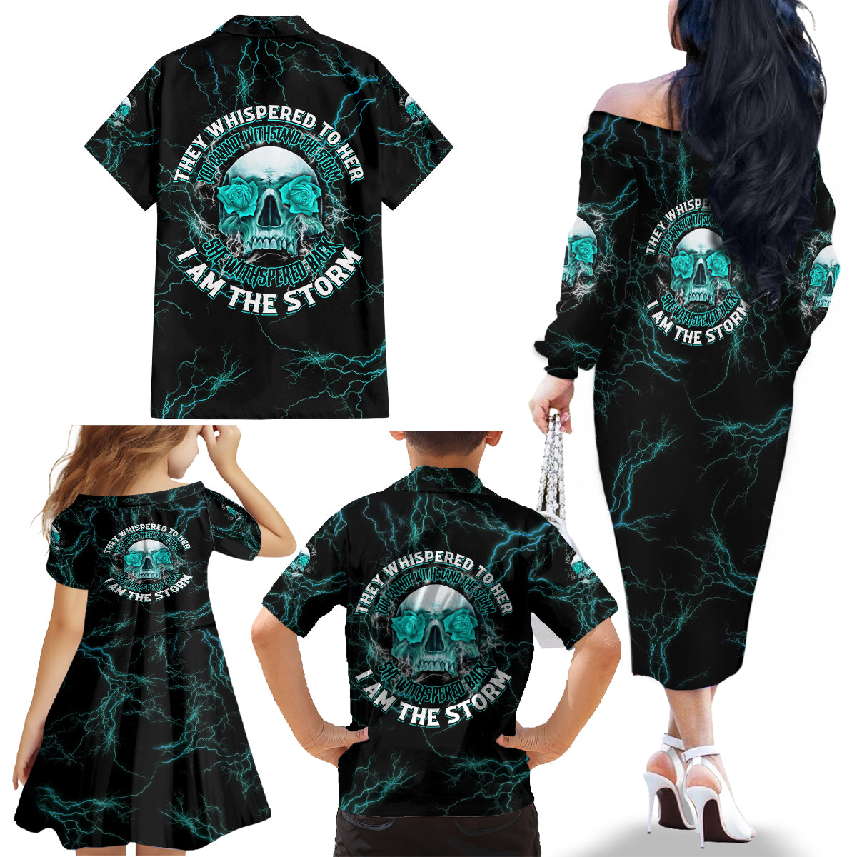 If You Are Shocked By What I Say Family Matching Off Shoulder Long Sleeve Dress and Hawaiian Shirt - Wonder Print Shop