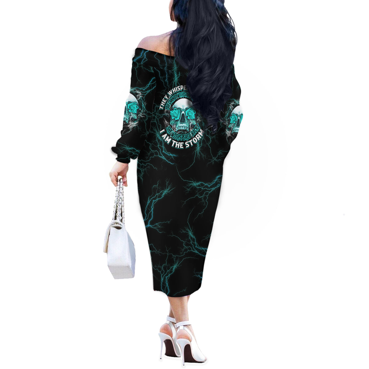 If You Are Shocked By What I Say Off The Shoulder Long Sleeve Dress - Wonder Print Shop
