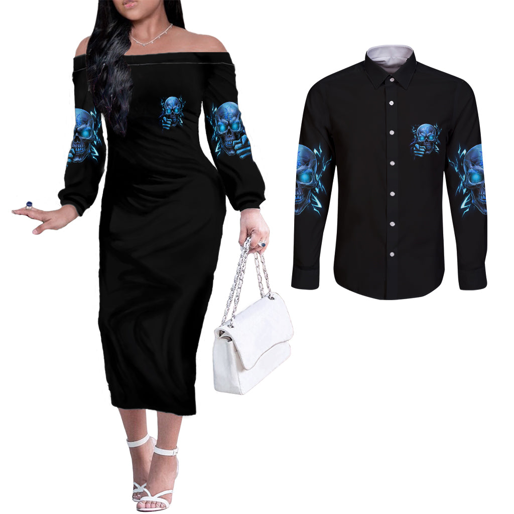 if-you-are-shocked-by-what-i-say-couples-matching-off-the-shoulder-long-sleeve-dress-and-long-sleeve-button-shirt
