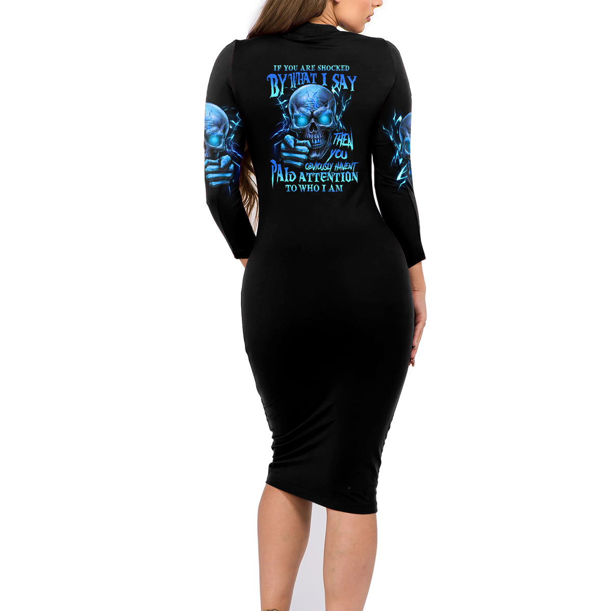 If You Are Shocked By What I Say Family Matching Long Sleeve Bodycon Dress and Hawaiian Shirt - Wonder Print Shop