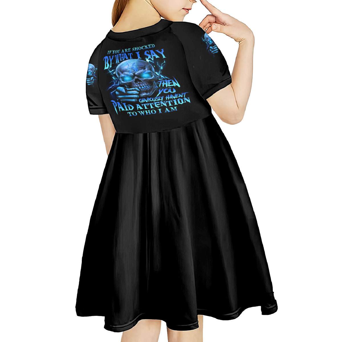 If You Are Shocked By What I Say Kid Short Sleeve Dress - Wonder Print Shop