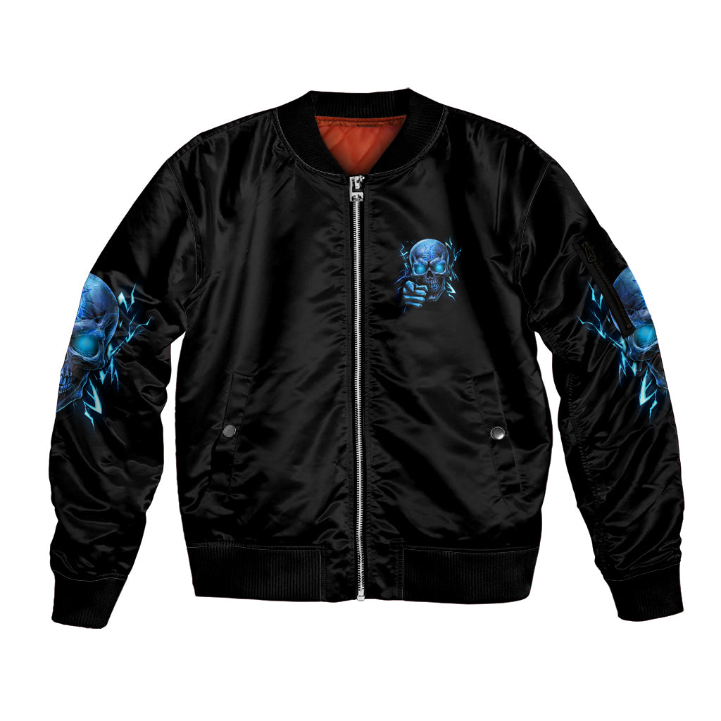 If You Are Shocked By What I Say Sleeve Zip Bomber Jacket - Wonder Print Shop