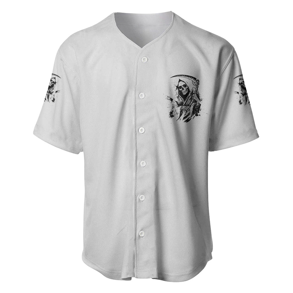 I Can't Go To Hell Reaper Skull Baseball Jersey - Wonder Print Shop