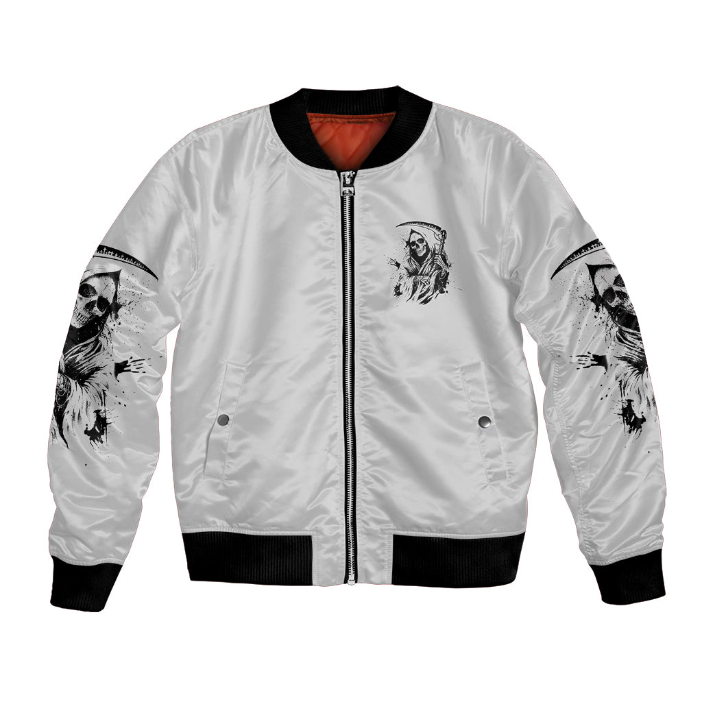 I Can't Go To Hell Reaper Skull Bomber Jacket - Wonder Print Shop