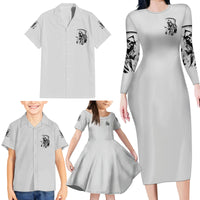 I Can't Go To Hell Reaper Skull Family Matching Long Sleeve Bodycon Dress and Hawaiian Shirt - Wonder Print Shop