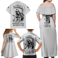 I Can't Go To Hell Reaper Skull Family Matching Off Shoulder Maxi Dress and Hawaiian Shirt - Wonder Print Shop
