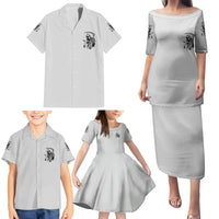 I Can't Go To Hell Reaper Skull Family Matching Puletasi Dress and Hawaiian Shirt - Wonder Print Shop