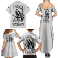 I Can't Go To Hell Reaper Skull Family Matching Summer Maxi Dress and Hawaiian Shirt - Wonder Print Shop
