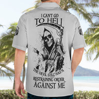 I Can't Go To Hell Reaper Skull Hawaiian Shirt - Wonder Print Shop