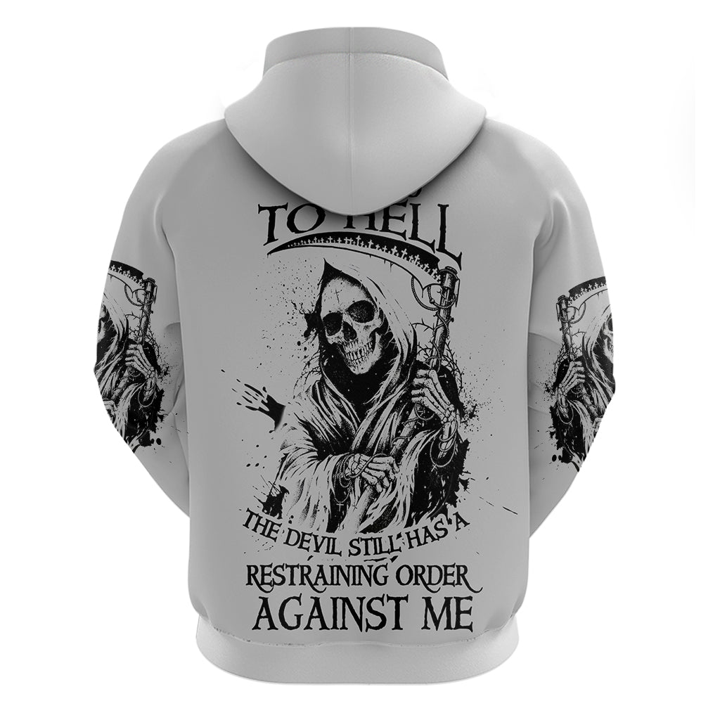 I Can't Go To Hell Reaper Skull Hoodie - Wonder Print Shop
