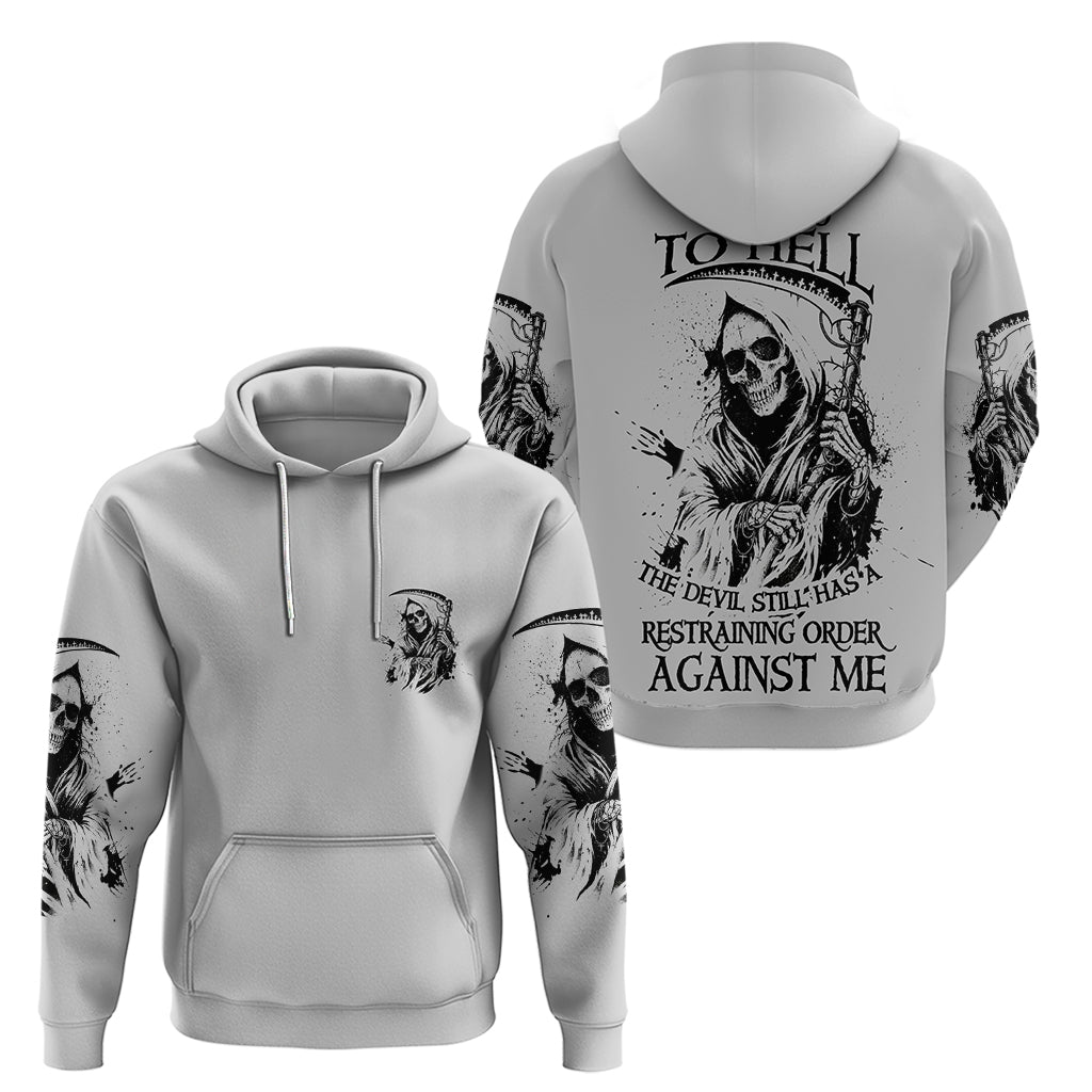 I Can't Go To Hell Reaper Skull Hoodie - Wonder Print Shop