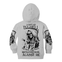 I Can't Go To Hell Reaper Skull Kid Hoodie - Wonder Print Shop