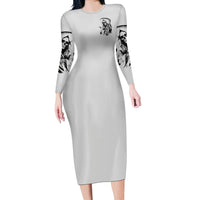 I Can't Go To Hell Reaper Skull Long Sleeve Bodycon Dress - Wonder Print Shop