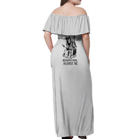 I Can't Go To Hell Reaper Skull Off Shoulder Maxi Dress - Wonder Print Shop