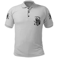 I Can't Go To Hell Reaper Skull Polo Shirt - Wonder Print Shop