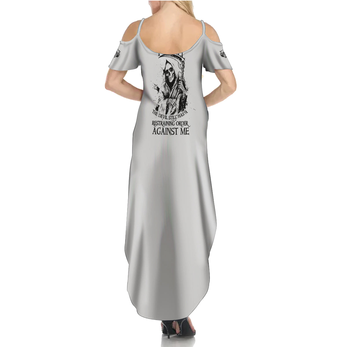 I Can't Go To Hell Reaper Skull Summer Maxi Dress - Wonder Print Shop