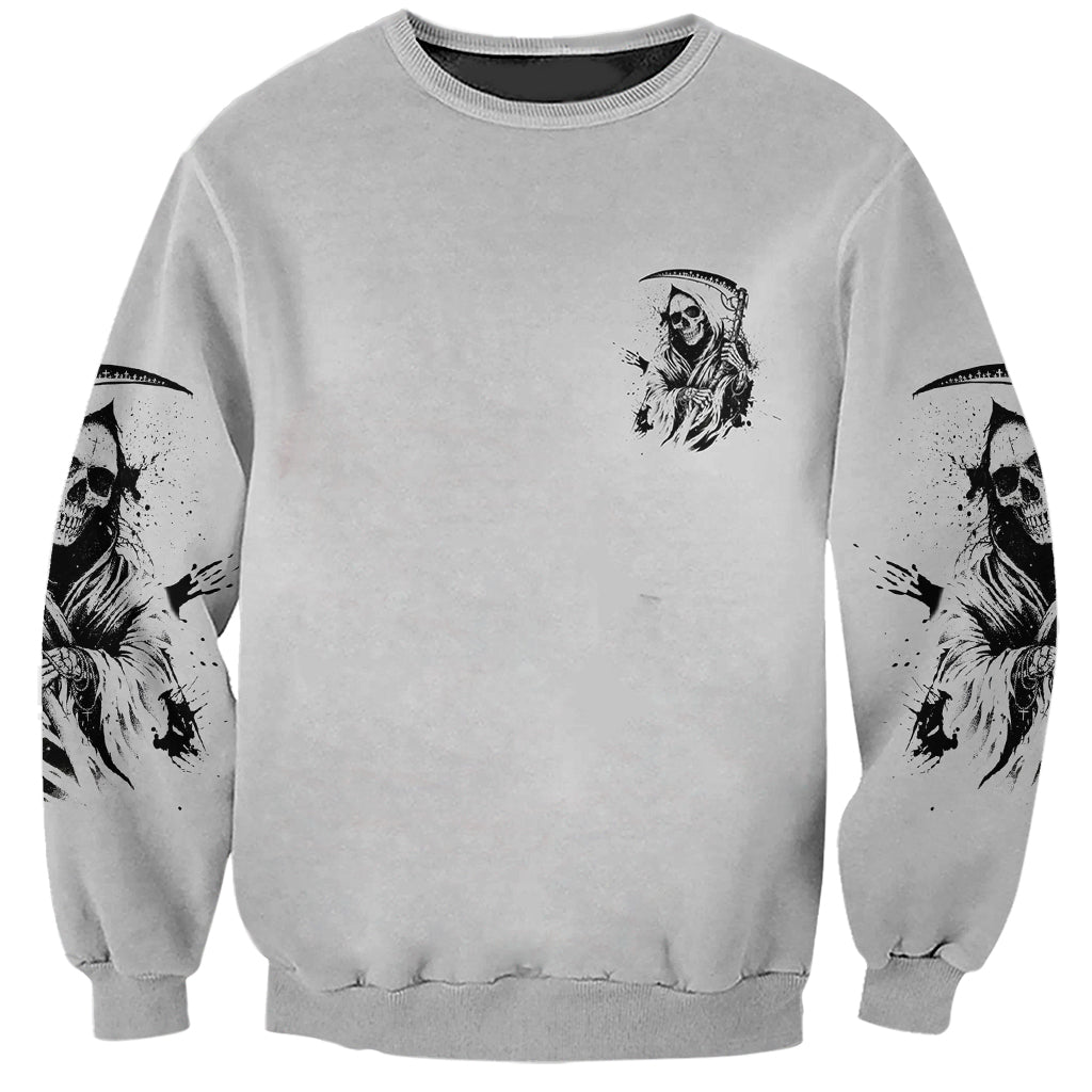 I Can't Go To Hell Reaper Skull Sweatshirt - Wonder Print Shop