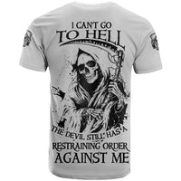 I Can't Go To Hell Reaper Skull T Shirt - Wonder Print Shop