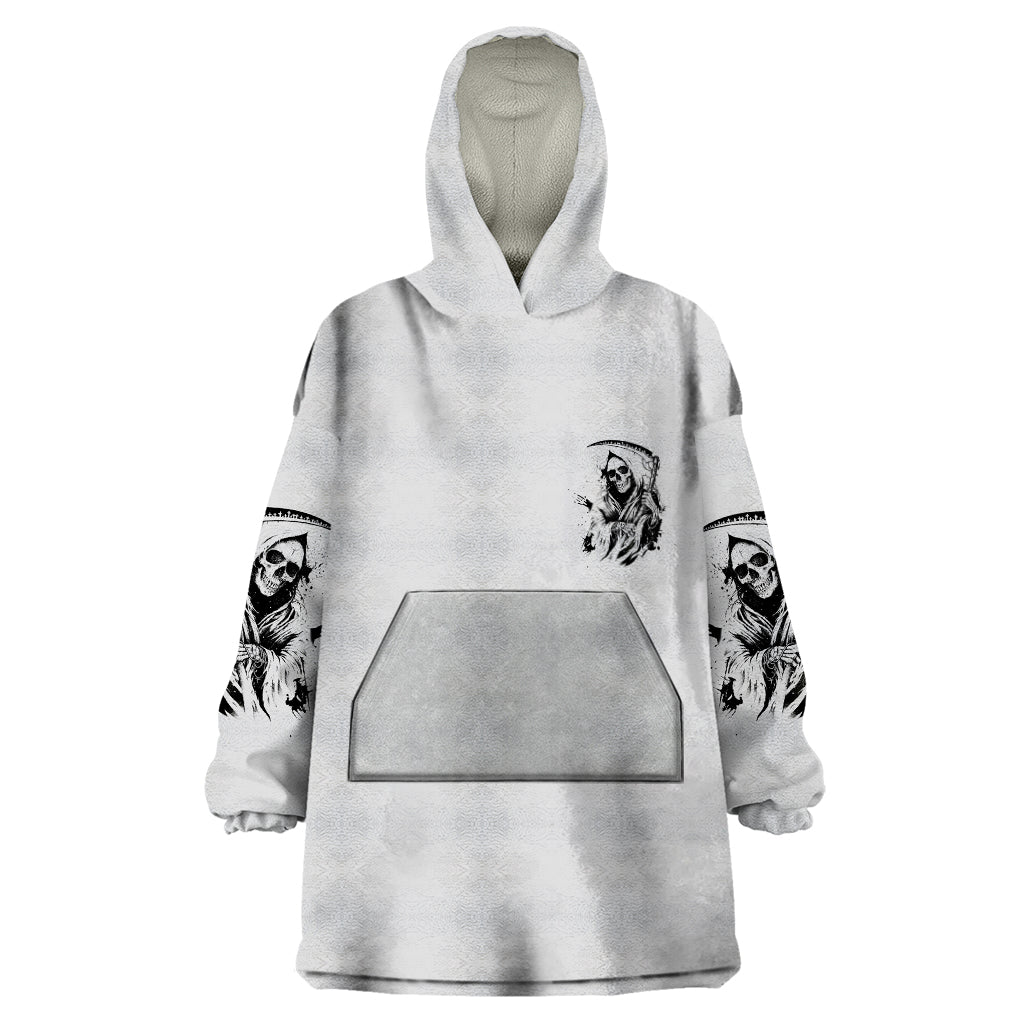 I Can't Go To Hell Reaper Skull Wearable Blanket Hoodie - Wonder Print Shop