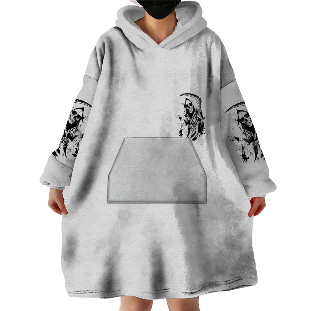 I Can't Go To Hell Reaper Skull Wearable Blanket Hoodie - Wonder Print Shop
