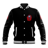 When I Was Born Fire Skull Baseball Jacket - Wonder Print Shop