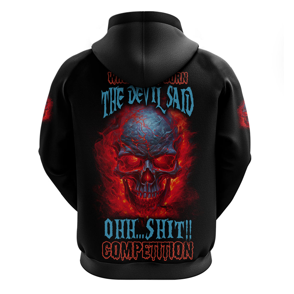 When I Was Born Fire Skull Hoodie - Wonder Print Shop