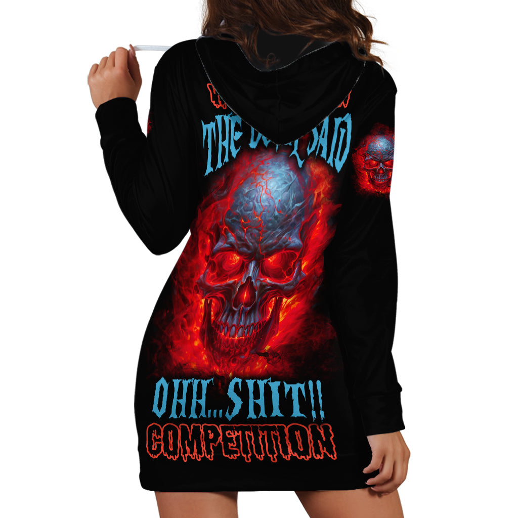 When I Was Born Fire Skull Hoodie Dress - Wonder Print Shop