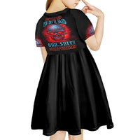 When I Was Born Fire Skull Kid Short Sleeve Dress - Wonder Print Shop