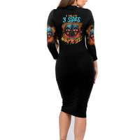 I Have 3 Sides Skull Reaper Family Matching Long Sleeve Bodycon Dress and Hawaiian Shirt - Wonder Print Shop