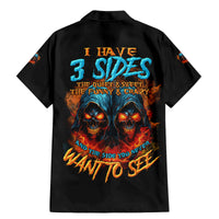 I Have 3 Sides Skull Reaper Family Matching Mermaid Dress and Hawaiian Shirt - Wonder Print Shop