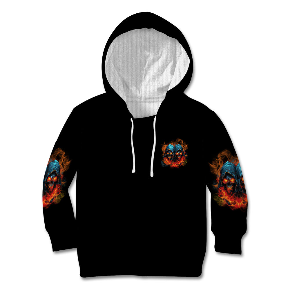 I Have 3 Sides Skull Reaper Kid Hoodie - Wonder Print Shop