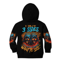 I Have 3 Sides Skull Reaper Kid Hoodie - Wonder Print Shop