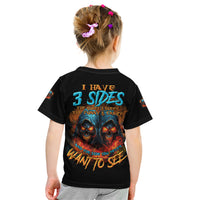 I Have 3 Sides Skull Reaper Kid T Shirt - Wonder Print Shop