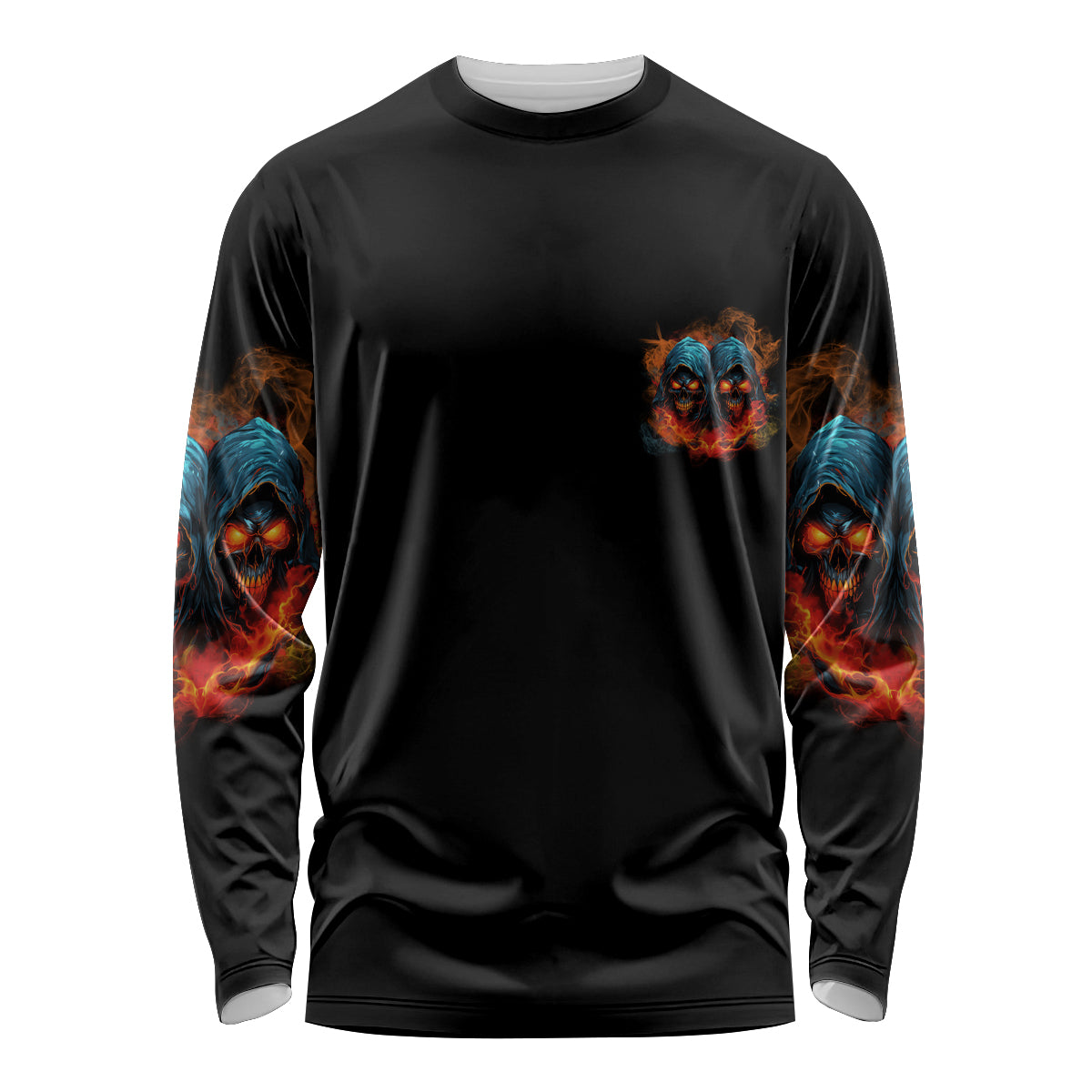 I Have 3 Sides Skull Reaper Long Sleeve Shirt - Wonder Print Shop