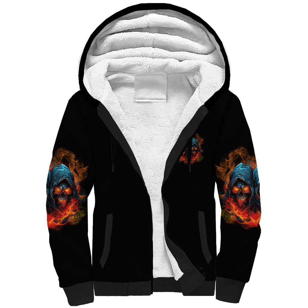 I Have 3 Sides Skull Reaper Sherpa Hoodie - Wonder Print Shop