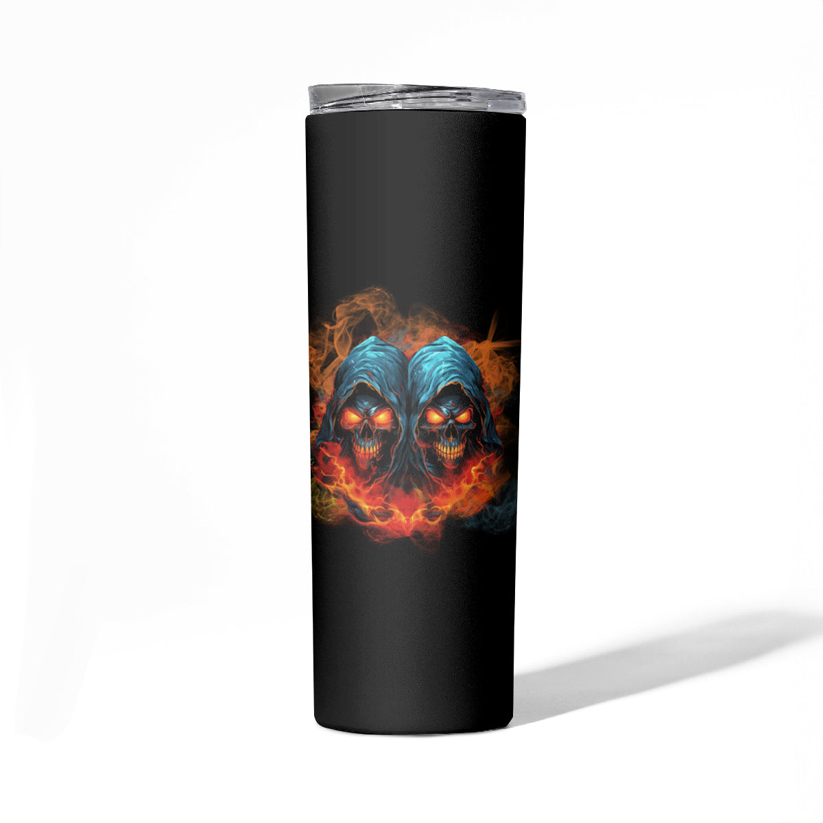 I Have 3 Sides Skull Reaper Skinny Tumbler - Wonder Print Shop