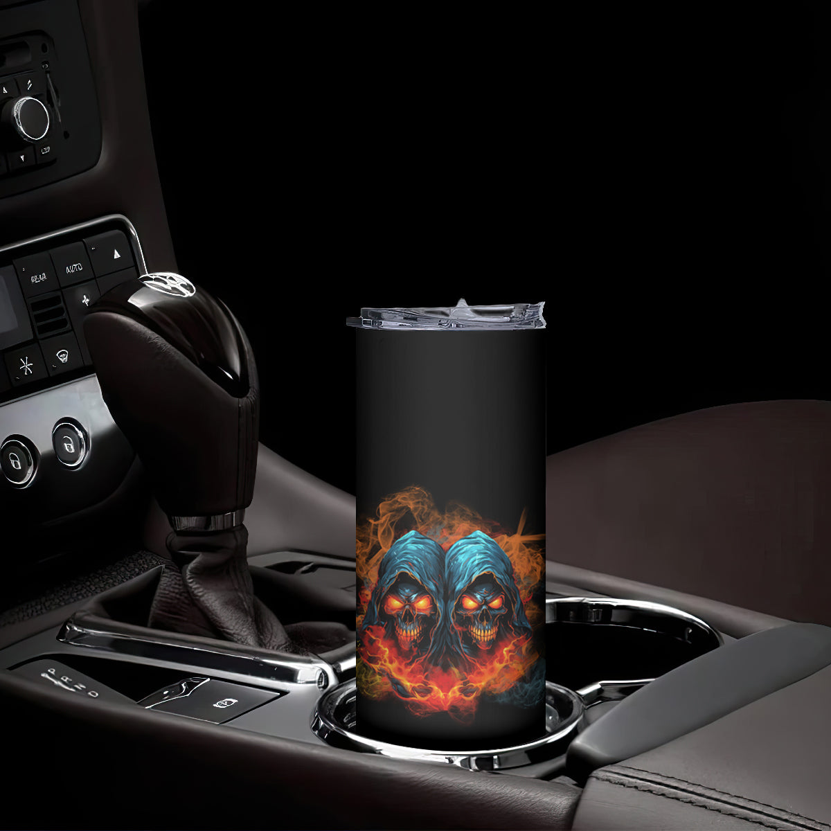 I Have 3 Sides Skull Reaper Skinny Tumbler - Wonder Print Shop
