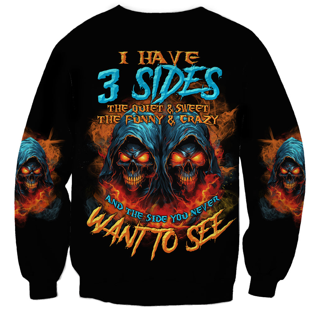 I Have 3 Sides Skull Reaper Sweatshirt - Wonder Print Shop