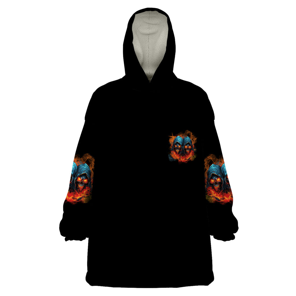 I Have 3 Sides Skull Reaper Wearable Blanket Hoodie - Wonder Print Shop