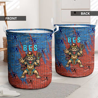 Bes Laundry Basket Ancient Egyptian Hieroglyphs and Sacred Symbols Ancient Myth - Wonder Print Shop