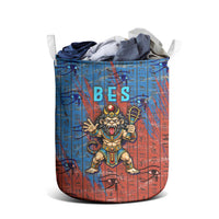 Bes Laundry Basket Ancient Egyptian Hieroglyphs and Sacred Symbols Ancient Myth - Wonder Print Shop