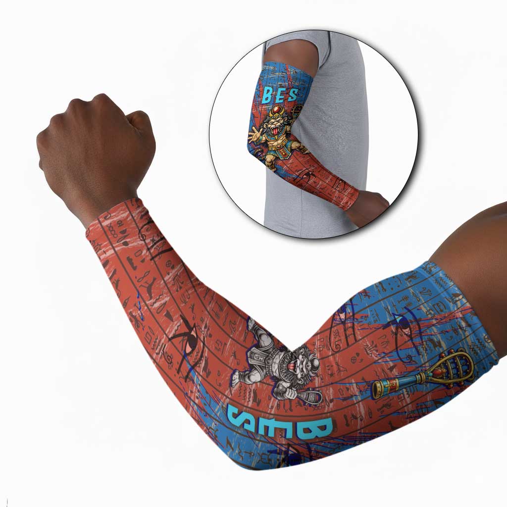 Bes Arm Sleeves Ancient Egyptian Hieroglyphs and Sacred Symbols Ancient Myth - Wonder Print Shop
